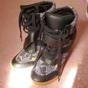 Forever 21 Mosaic Wedge Sneakers